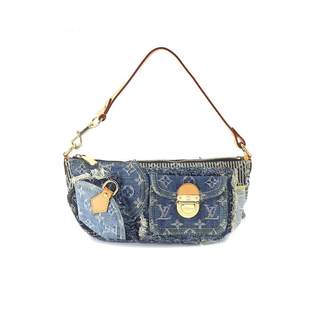 Louis Vuitton Monogram Denim Patchwork Pouchy Sho… - image 1
